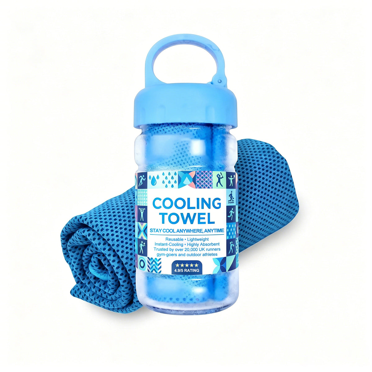 🩵Last Day Buy 1 Get 1 Free (Each only ￡3.49!!)🩵❄Absorbent Quick-Drying Gym Cooling Towels