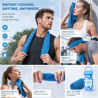 🩵Last Day Buy 1 Get 1 Free (Each only ￡3.49!!)🩵❄Absorbent Quick-Drying Gym Cooling Towels