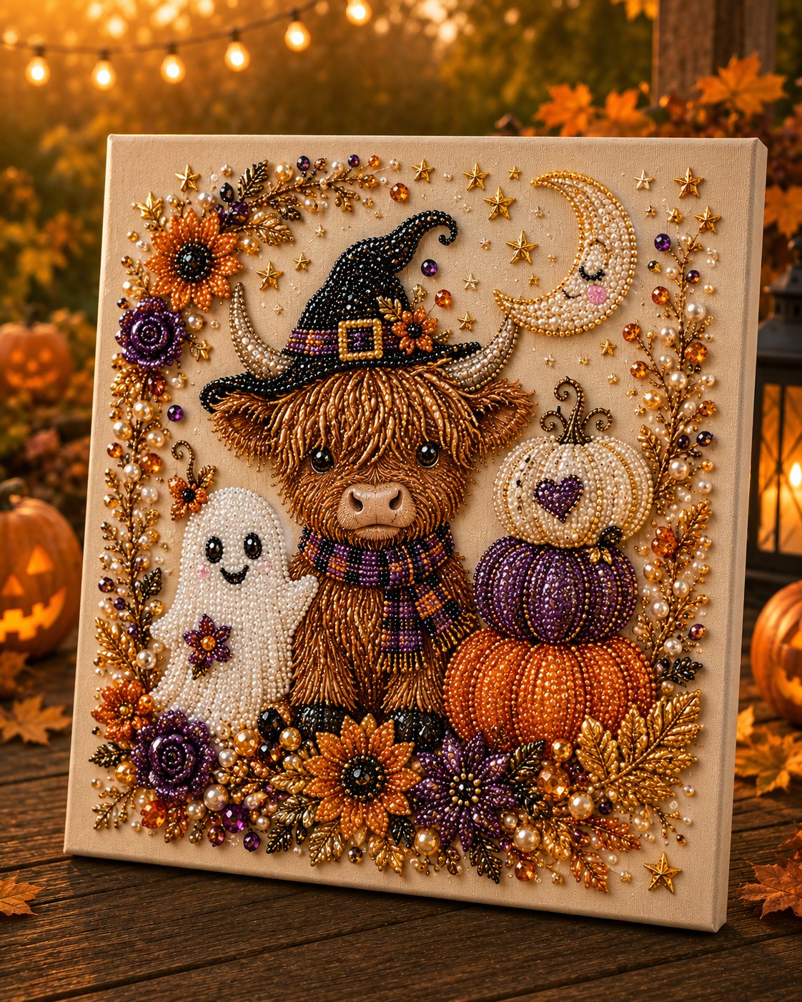 💥 Last Day 55% OFF – 👻✨ Halloween Pearl Art DIY Kit – Turn Tiny Pearls into Spooky-Cute Magic