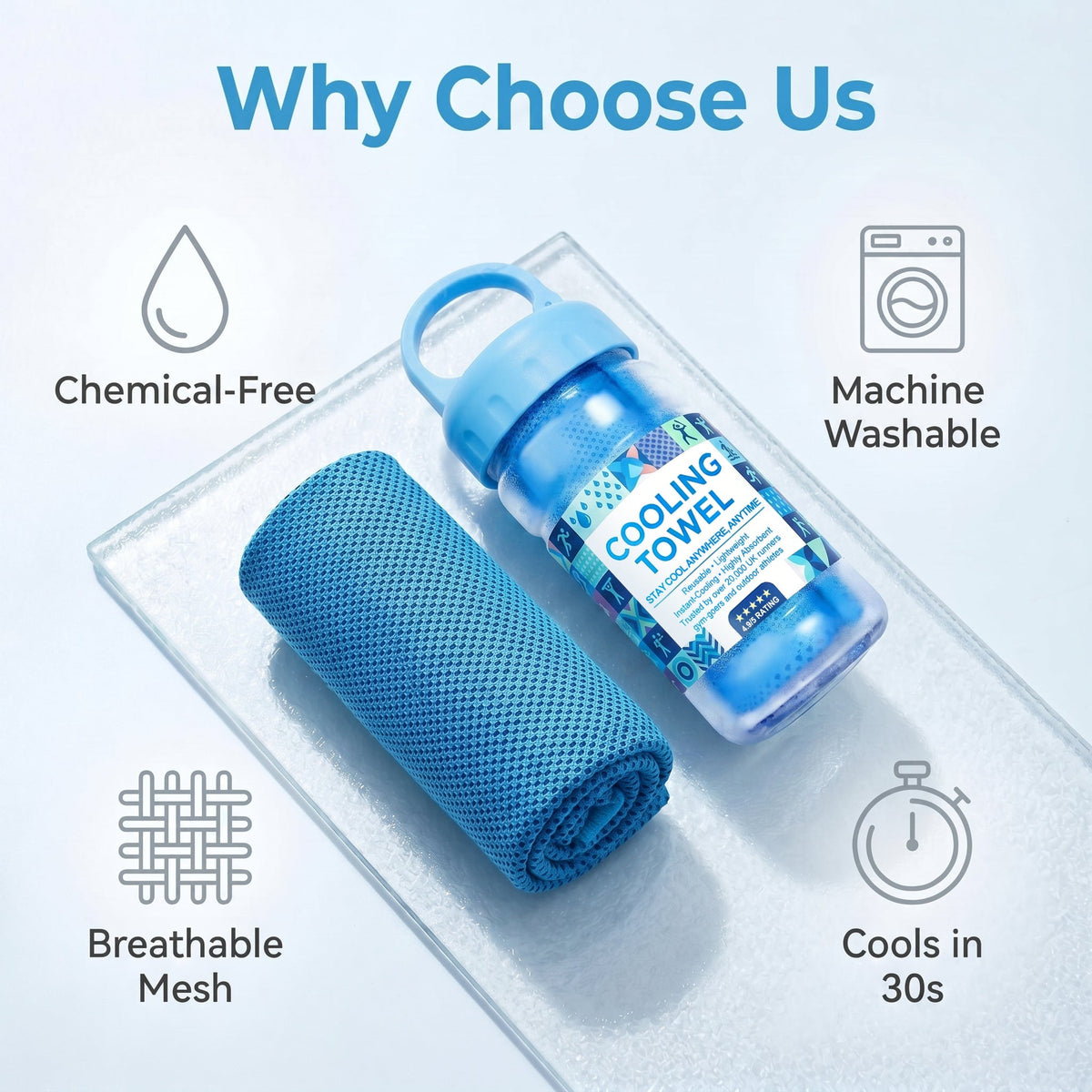🩵Last Day Buy 1 Get 1 Free (Each only ￡3.49!!)🩵❄Absorbent Quick-Drying Gym Cooling Towels