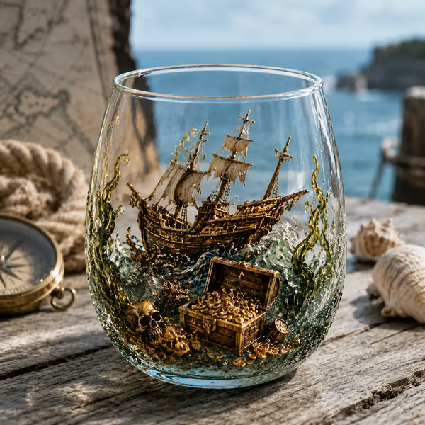 Release The Kraken Pirate Glass Collection — 3-Piece Legendary Ocean Treasure Set - KRAKEN RISE GLass