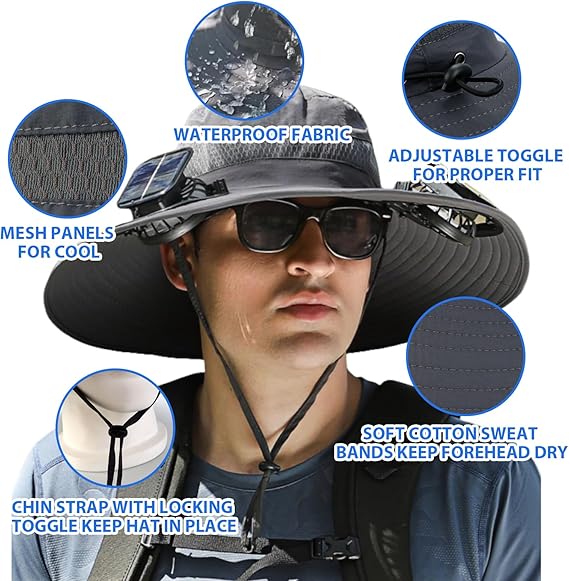 🎁Summer Hot Sale-50% Off🌞2026 New Ultralight Solar Fan Sun Hat – Lighter Than a Baseball!⚾(Only 11oz)