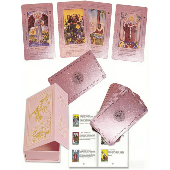 Rose Gold Tarot Cards with Guide Book