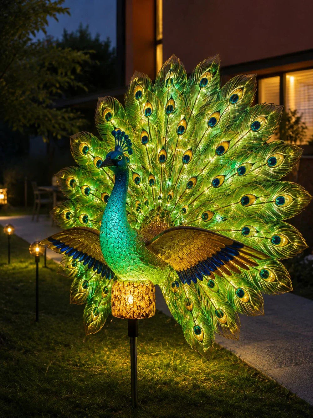 🦚Limited Time 50%OFF⚡️Solar Peacock Garden Sculpture