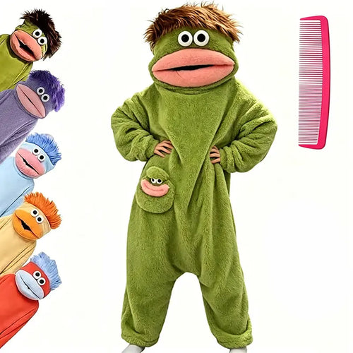 Big Mouth Monster Onesie – Oversized Plush Halloween Costume Pajamas