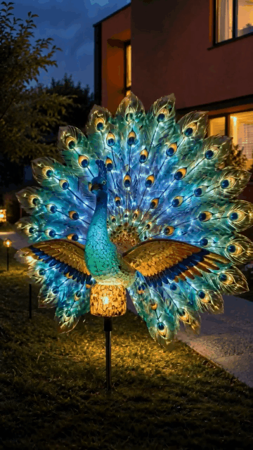 🦚Limited Time 50%OFF⚡️Solar Peacock Garden Sculpture
