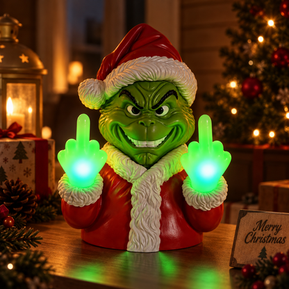 Christmas LED Middle Finger Wall Light | Funny Holiday Decor