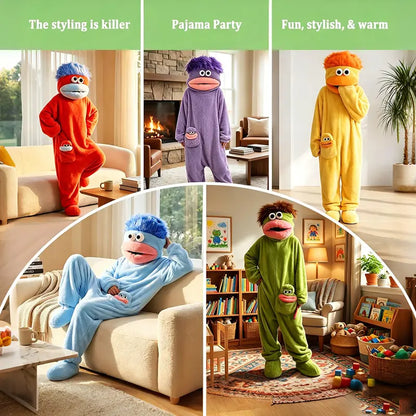 Big Mouth Monster Onesie – Oversized Plush Halloween Costume Pajamas