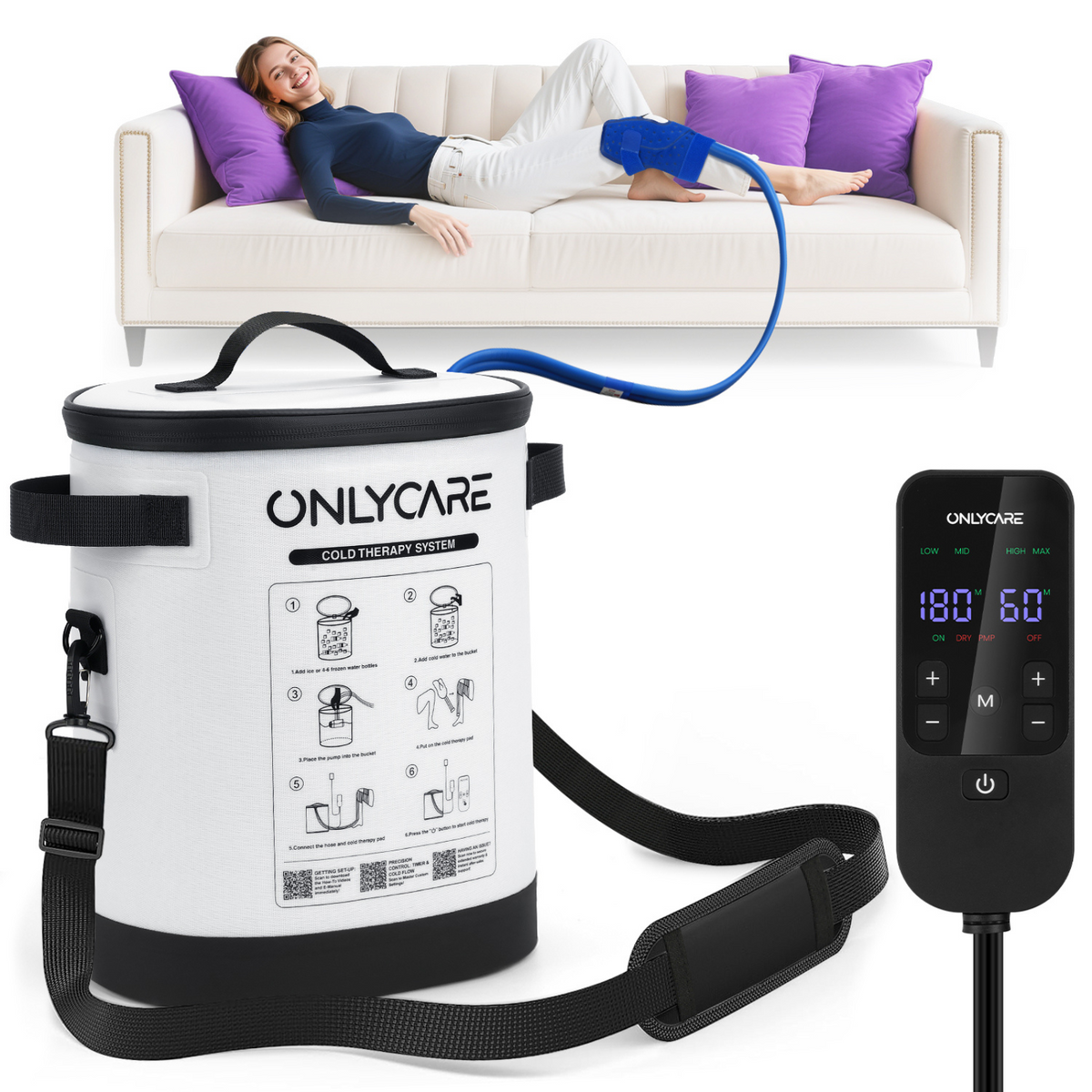 ONLYCARE Cold Therapy Machine for Knee & Joints with Timer