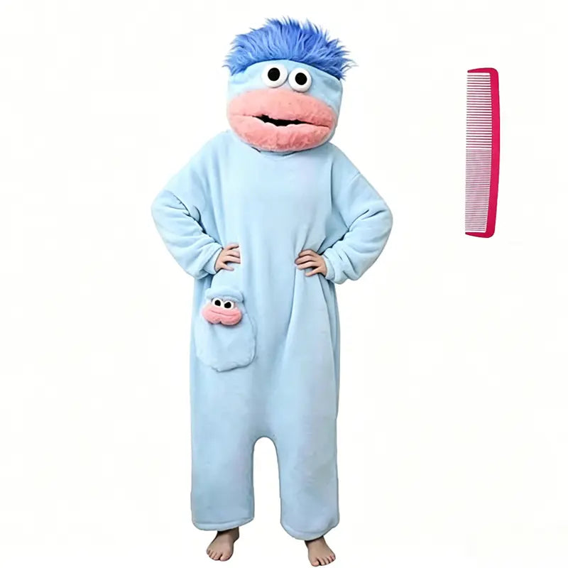 Big Mouth Monster Onesie – Oversized Plush Halloween Costume Pajamas