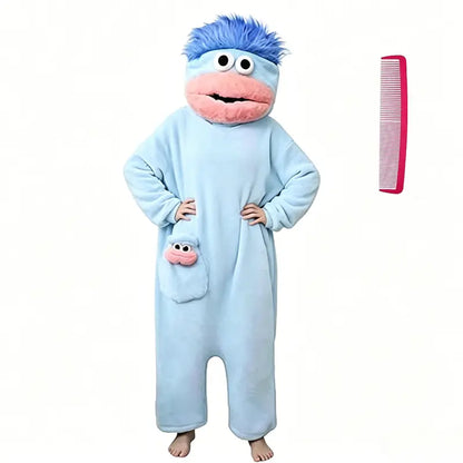 Big Mouth Monster Onesie – Oversized Plush Halloween Costume Pajamas