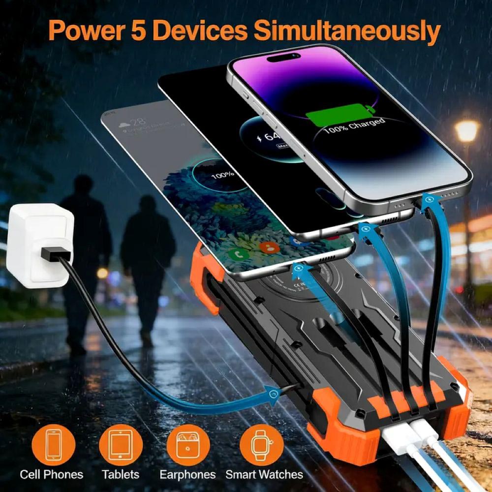 Solar Charger Power Bank ☀️🔋 Sun Power On-The-Go