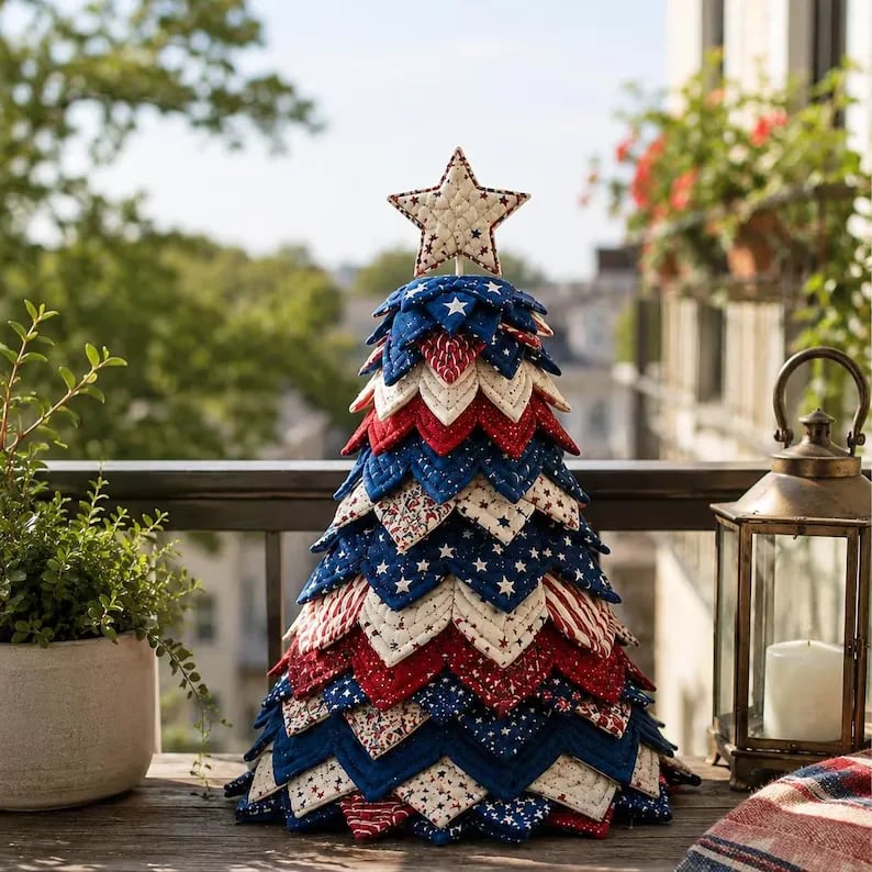 🔥Last Day 49% OFF 🇺🇸 Americana Patchwork Christmas Tree DIY Quilt Kit - Buy 2 Get Free Shipping