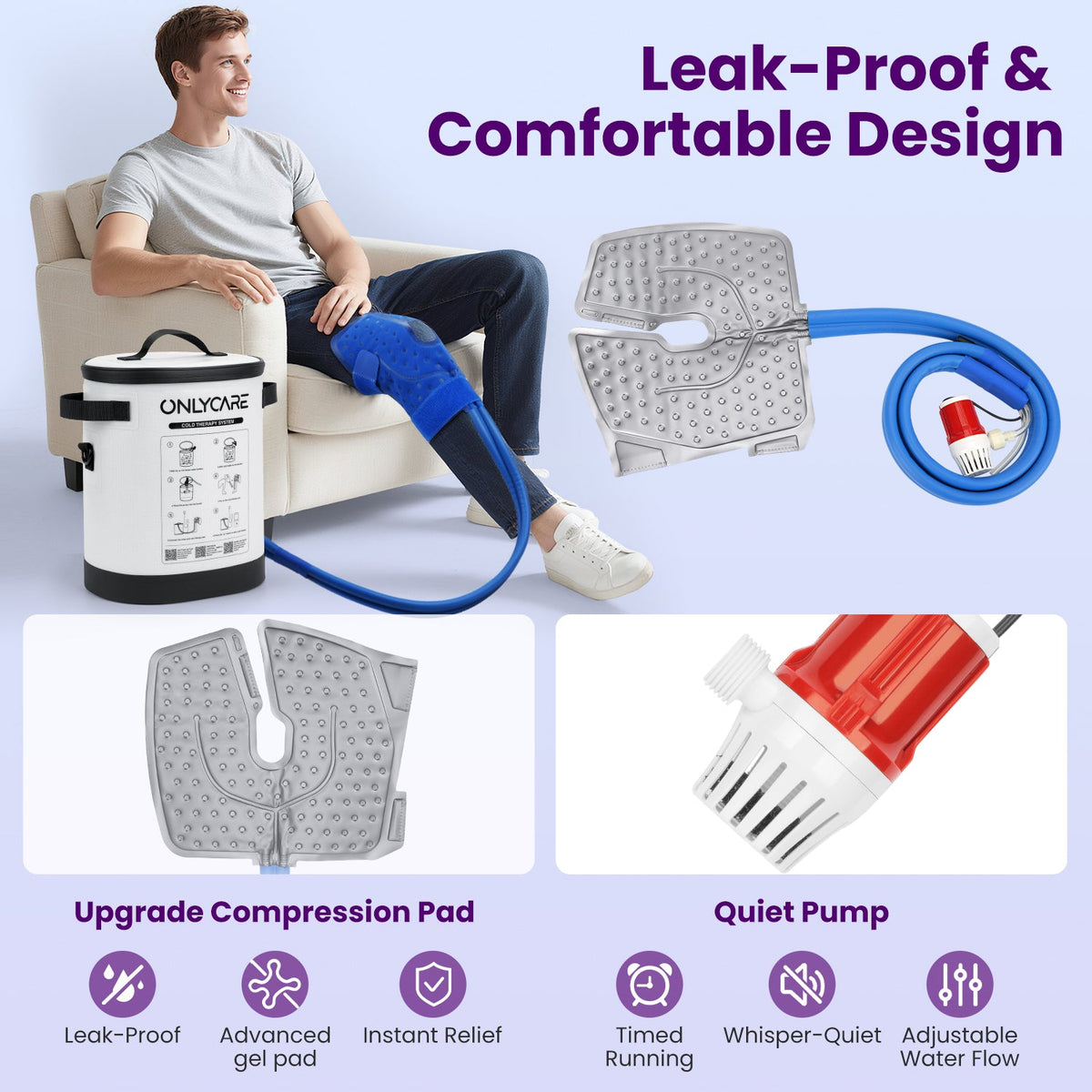 ONLYCARE Cold Therapy Machine for Knee & Joints with Timer