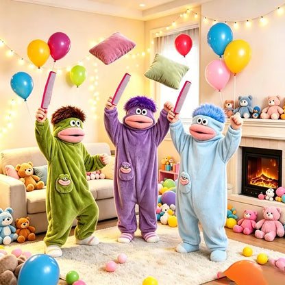 Big Mouth Monster Onesie – Oversized Plush Halloween Costume Pajamas