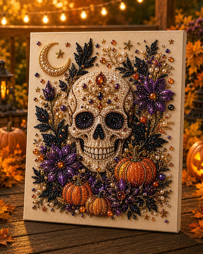 💥 Last Day 55% OFF – 👻✨ Halloween Pearl Art DIY Kit – Turn Tiny Pearls into Spooky-Cute Magic