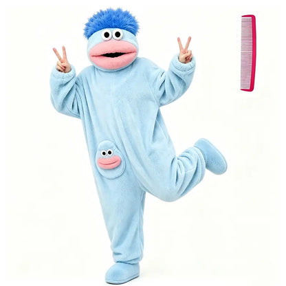 Big Mouth Monster Onesie – Oversized Plush Halloween Costume Pajamas