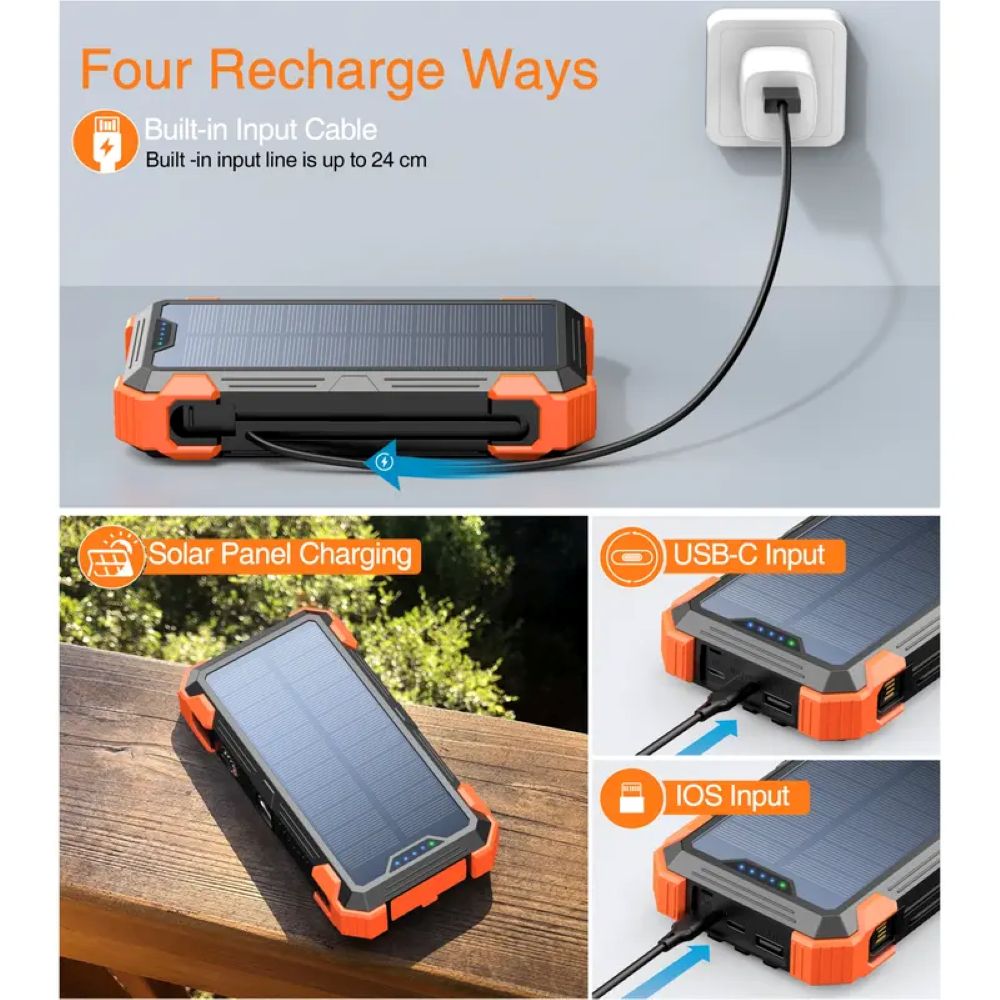 Solar Charger Power Bank ☀️🔋 Sun Power On-The-Go