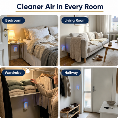 AllerClean™ – Plug-In Negative Ion Air Purifier | Breathe Easier, Sleep Better