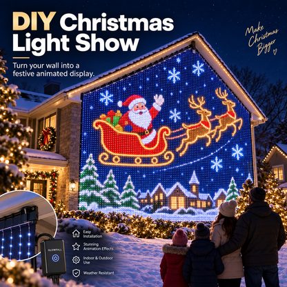 Christmas LED Mesh Curtain Lights for Outdoor Walls