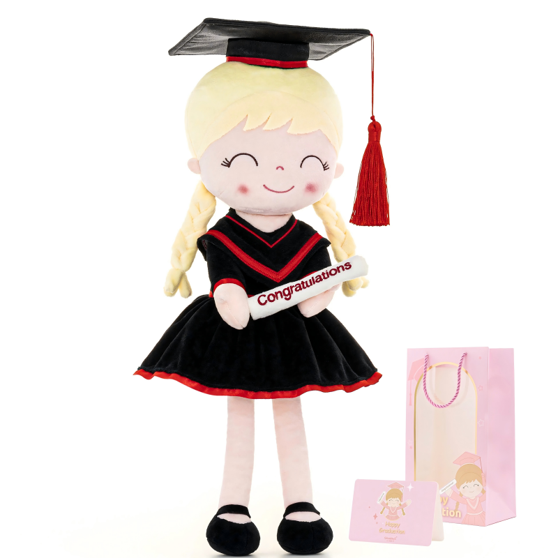 🎓 Class of 2026 Graduation Doll – 16” Soft Plush Keepsake Gift with Gift Bag