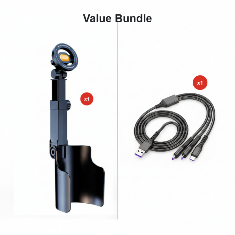 ⭐HOT SALE🧲Car Cup Holder Phone Mount – 360° Adjustable, Strong N52 Magnet, One-Hand Operation