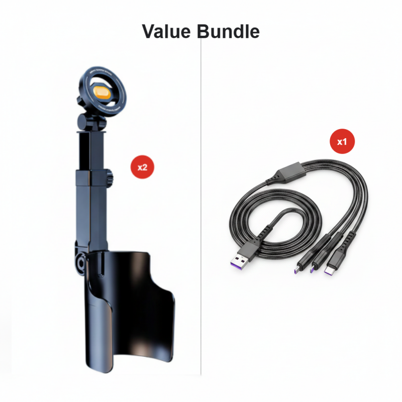 ⭐HOT SALE🧲Car Cup Holder Phone Mount – 360° Adjustable, Strong N52 Magnet, One-Hand Operation