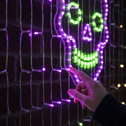 Christmas LED Mesh Curtain Lights for Outdoor Walls