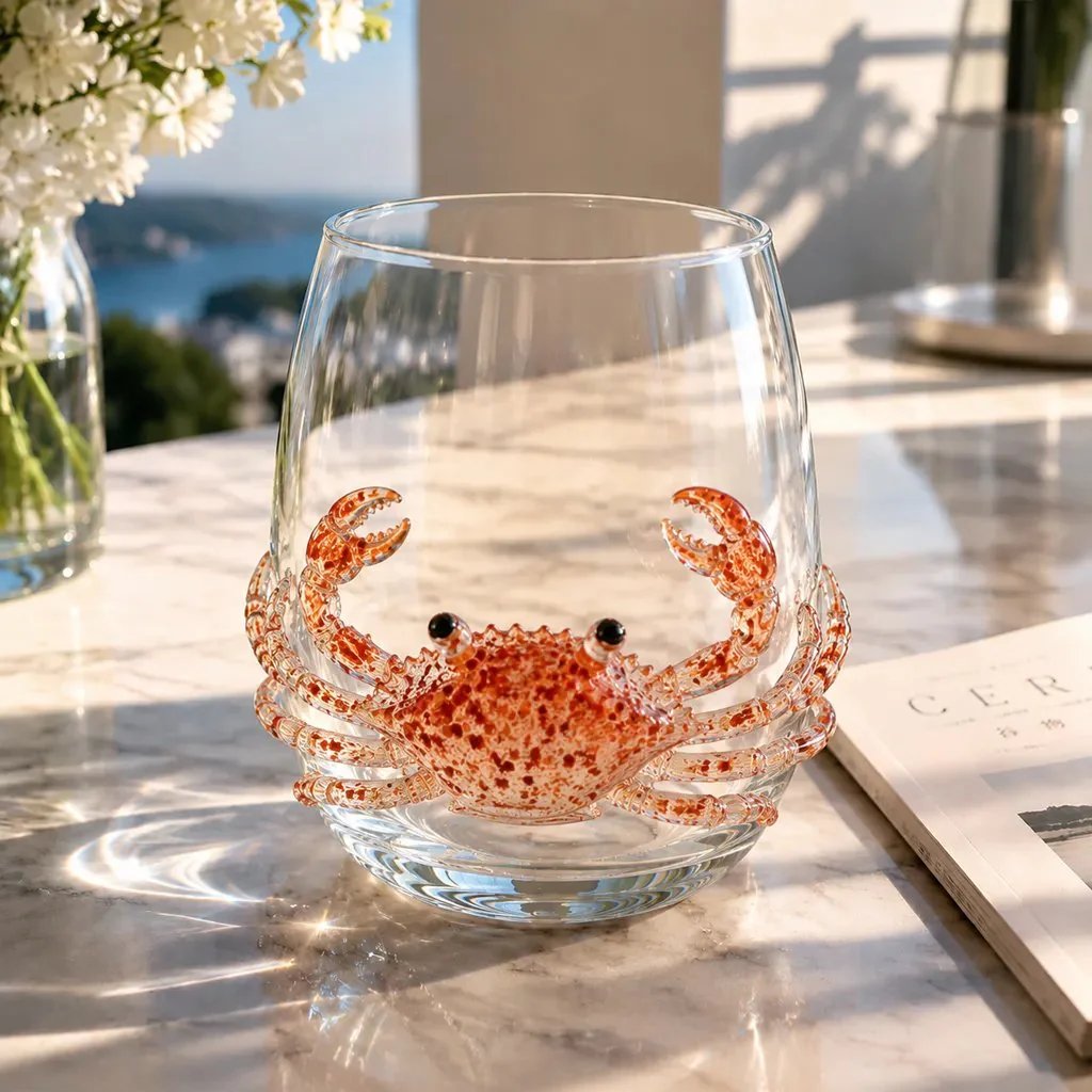 ⏰Last day Promotion 🔥-🎁The Perfect Beach House Gift🌊3D Ocean Animal Artisan Glassware Collection