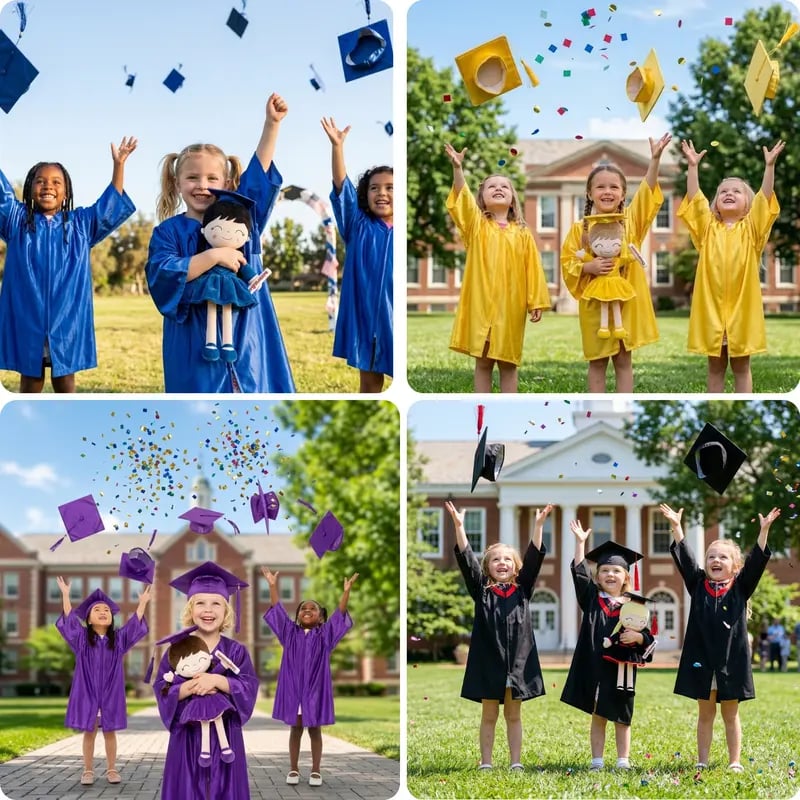 🎓 Class of 2026 Graduation Doll – 16” Soft Plush Keepsake Gift with Gift Bag