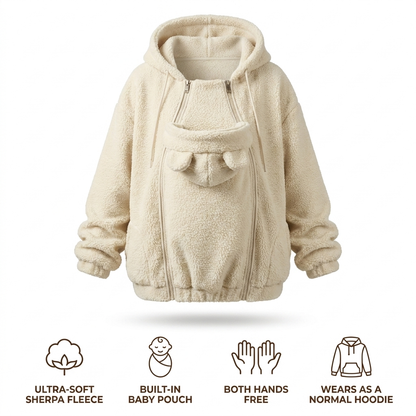 CradleCuties SnugMe Fleece Hoodie with Removable Front Panel
