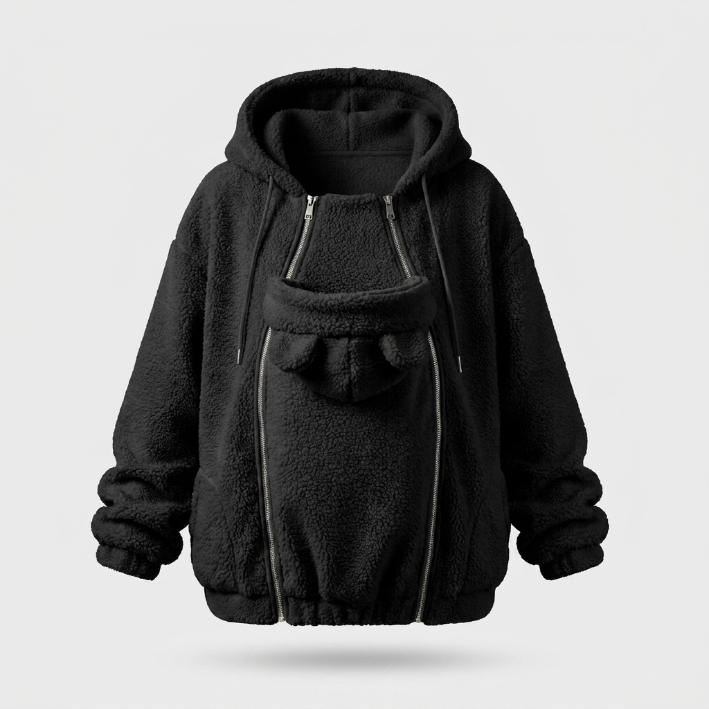 CradleCuties SnugMe Fleece Hoodie with Removable Front Panel