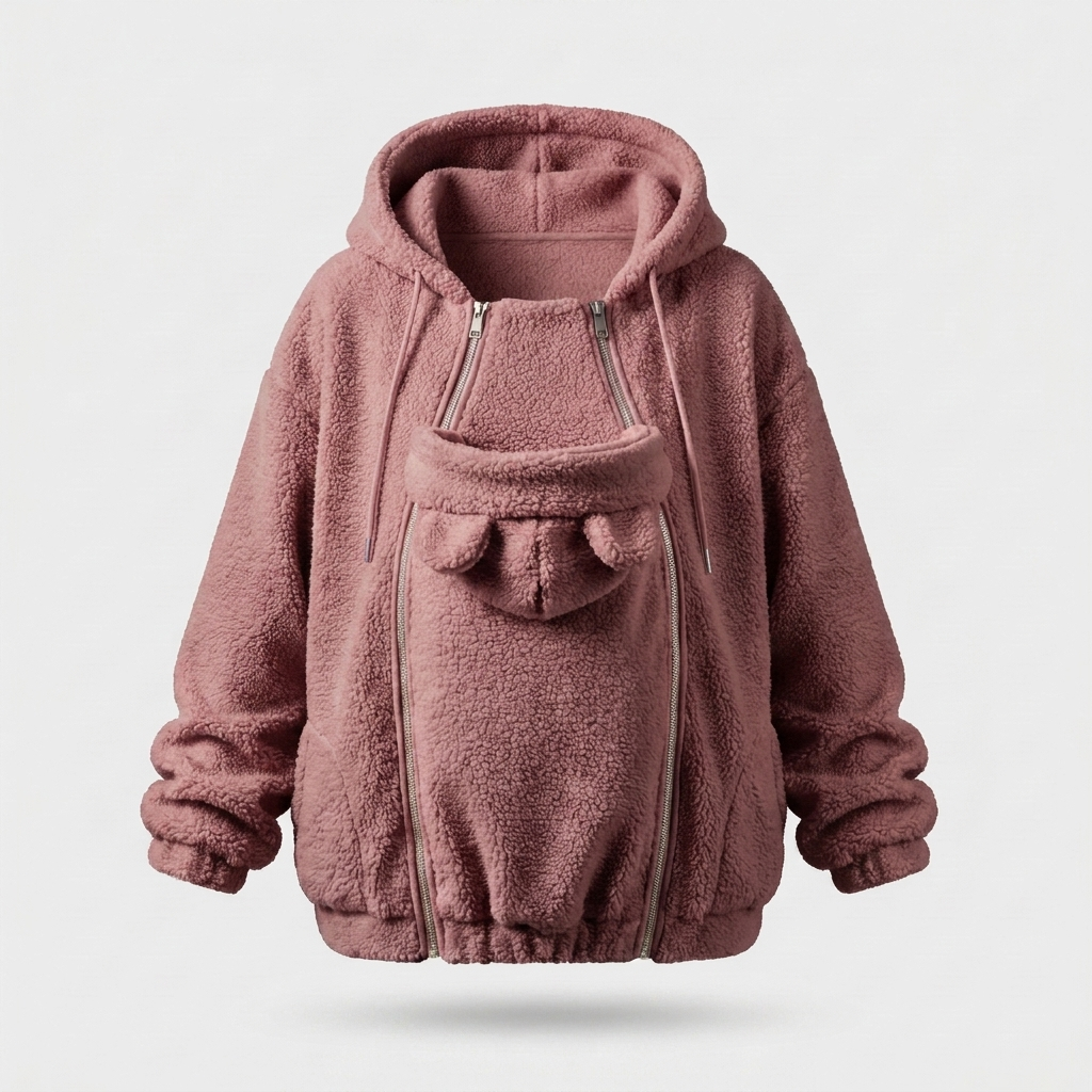 CradleCuties SnugMe Fleece Hoodie with Removable Front Panel