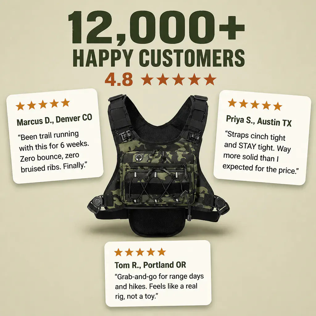 RunVest – Lightweight Hydration Chest Pack | Zero Bounce