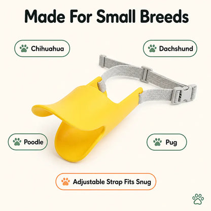 HushMuzzle – Soft Silicone Duck-Bill Dog Muzzle for Small Dogs