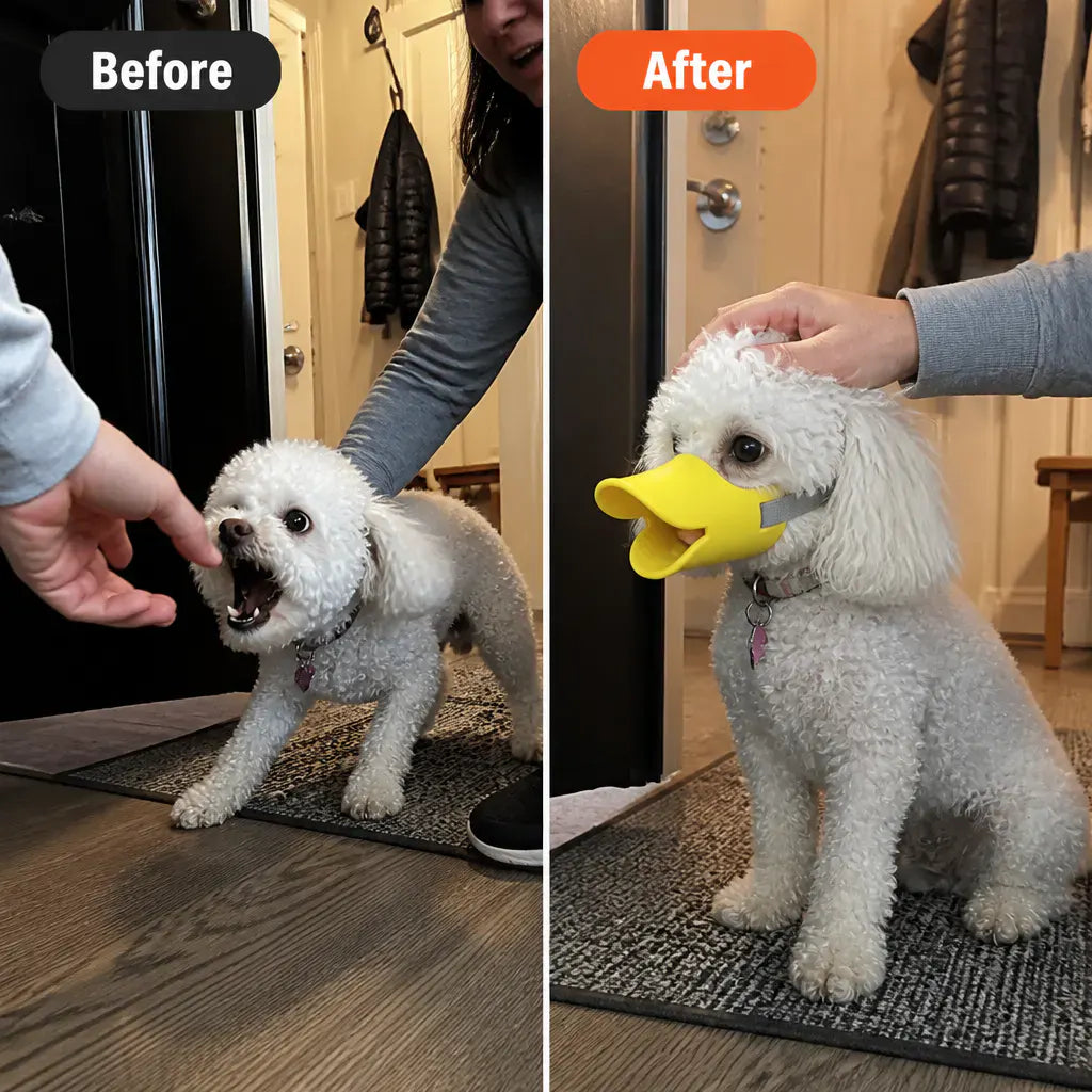 HushMuzzle – Soft Silicone Duck-Bill Dog Muzzle for Small Dogs