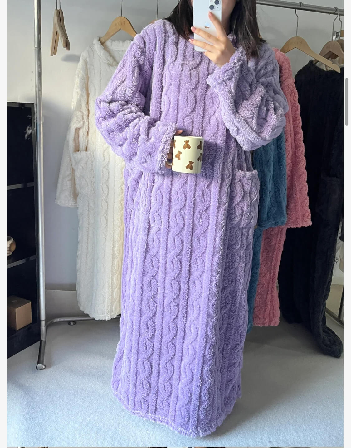 Women's Coral Fleece Lounge Dress