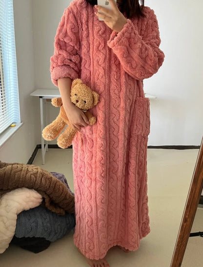 Women's Coral Fleece Lounge Dress