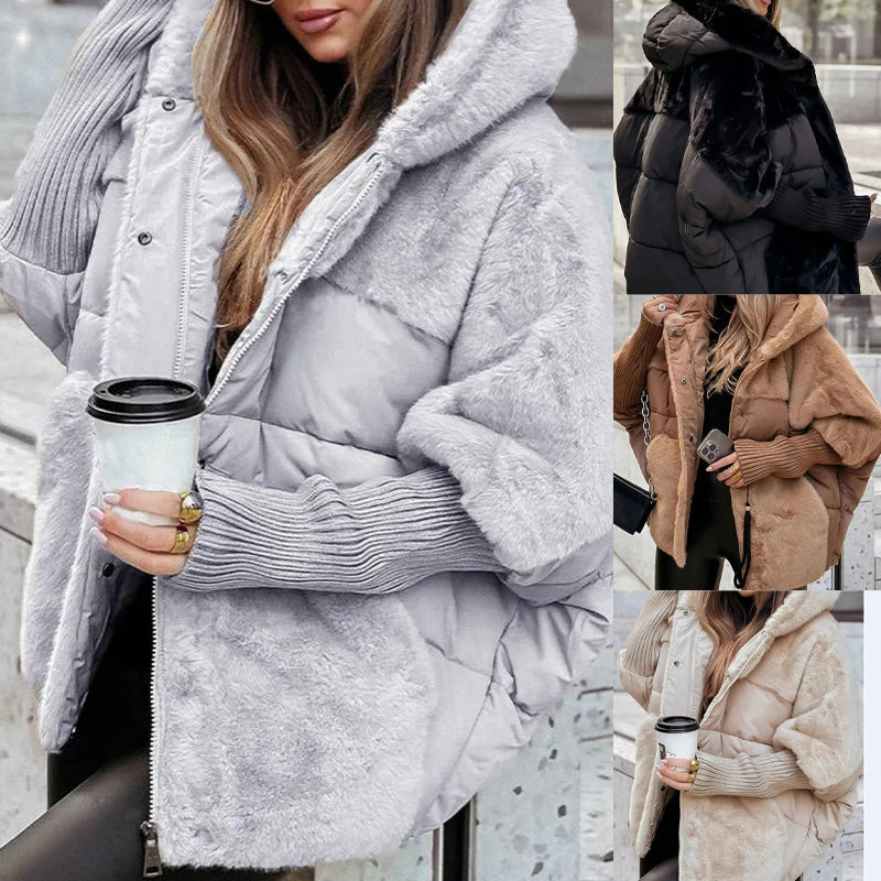 🍂 Early Fall Pre-sale: 50% Off！！⏳Women's Oversized Hooded Patchwork Puffer Coat