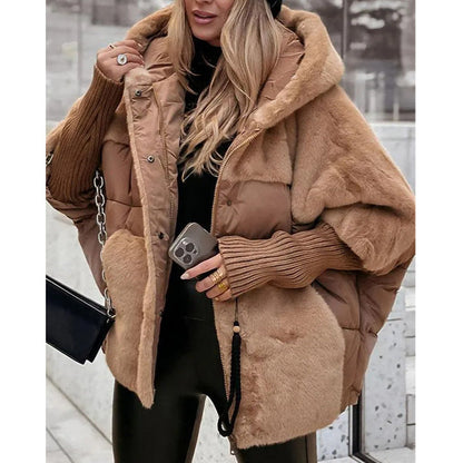 🍂 Early Fall Pre-sale: 50% Off！！⏳Women's Oversized Hooded Patchwork Puffer Coat
