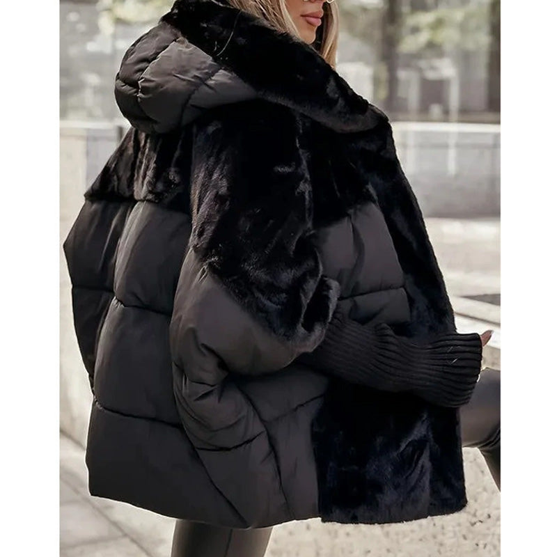 🍂 Early Fall Pre-sale: 50% Off！！⏳Women's Oversized Hooded Patchwork Puffer Coat