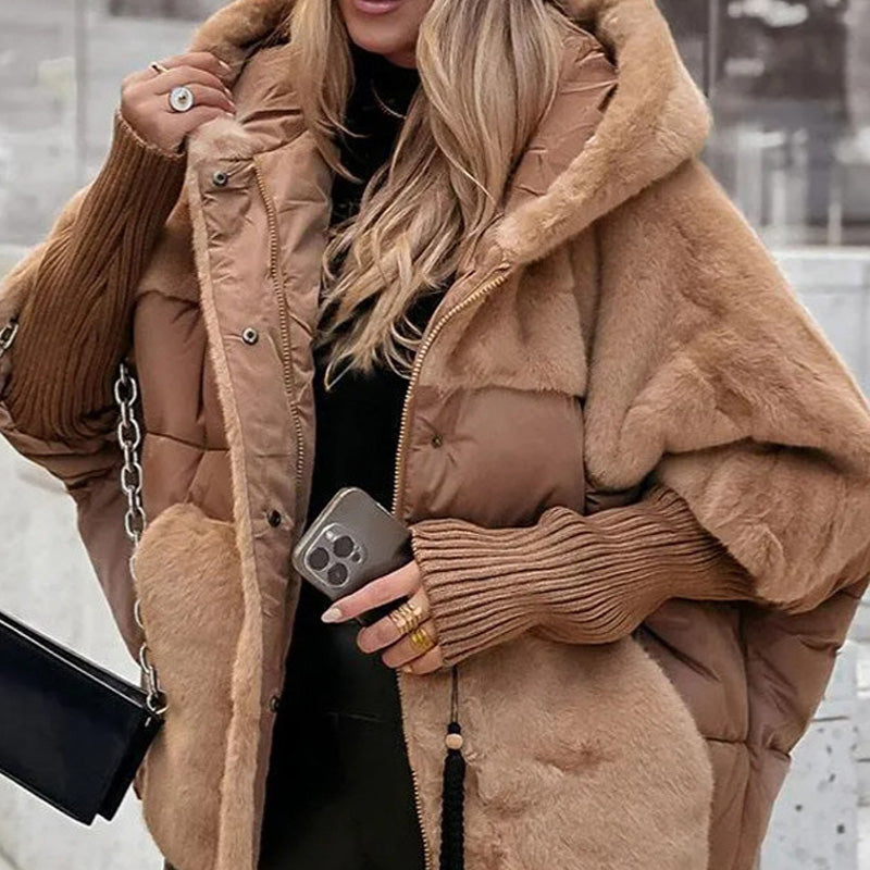 🍂 Early Fall Pre-sale: 50% Off！！⏳Women's Oversized Hooded Patchwork Puffer Coat
