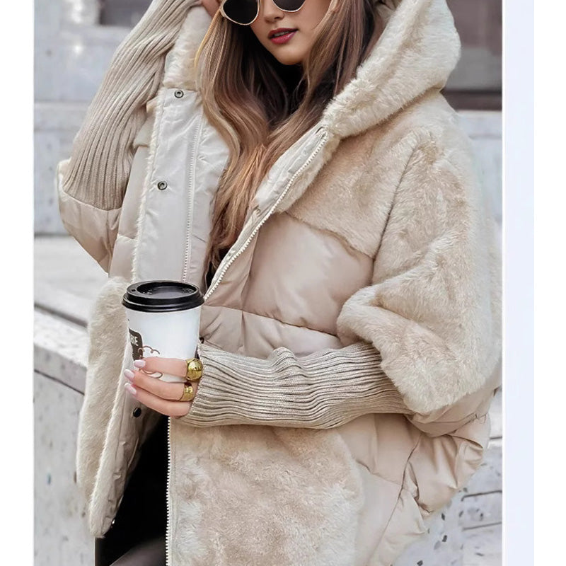 🍂 Early Fall Pre-sale: 50% Off！！⏳Women's Oversized Hooded Patchwork Puffer Coat