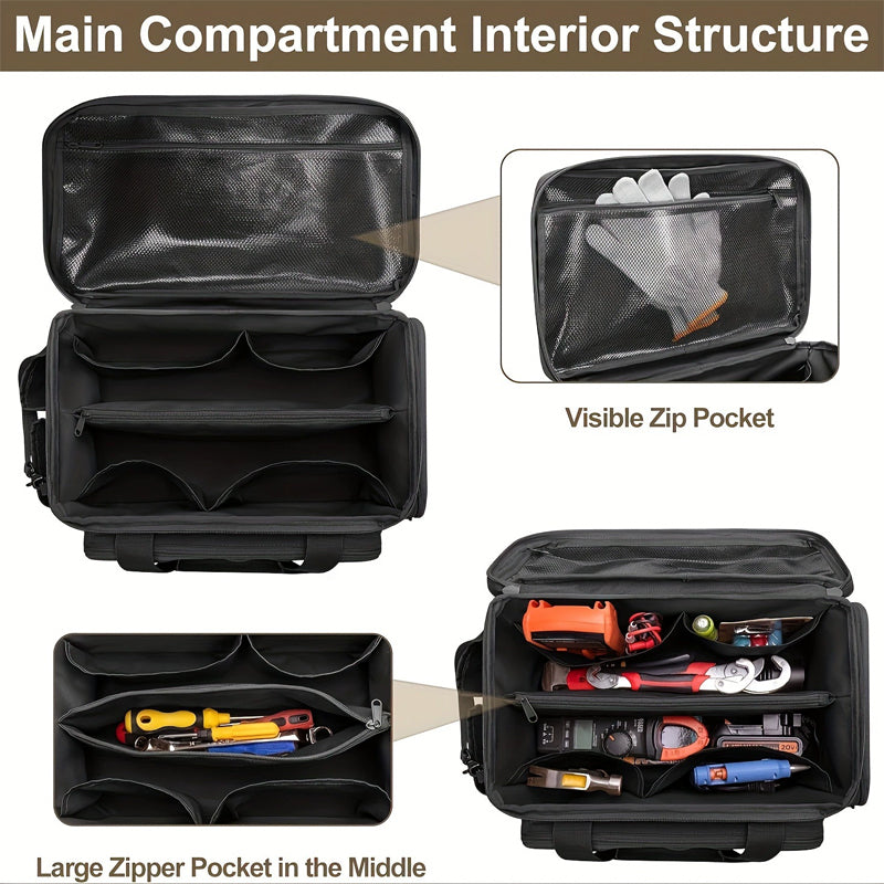 🧰 50% OFF NOW! 🔧 4-Inch Heavy-Duty Canvas Tool Bag – Durable Fabric, Multiple Pockets & Perfect for Tool Organization 🛠️