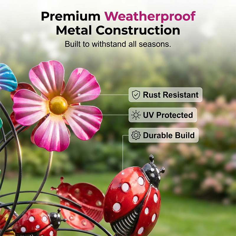 🌸Spring Sale 40% OFF🌬️🎡 Solar-Powered Wind Spinner for Garden