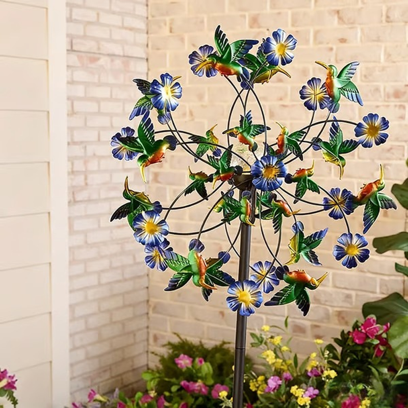 🌸Spring Sale 40% OFF🌬️🎡 Solar-Powered Wind Spinner for Garden