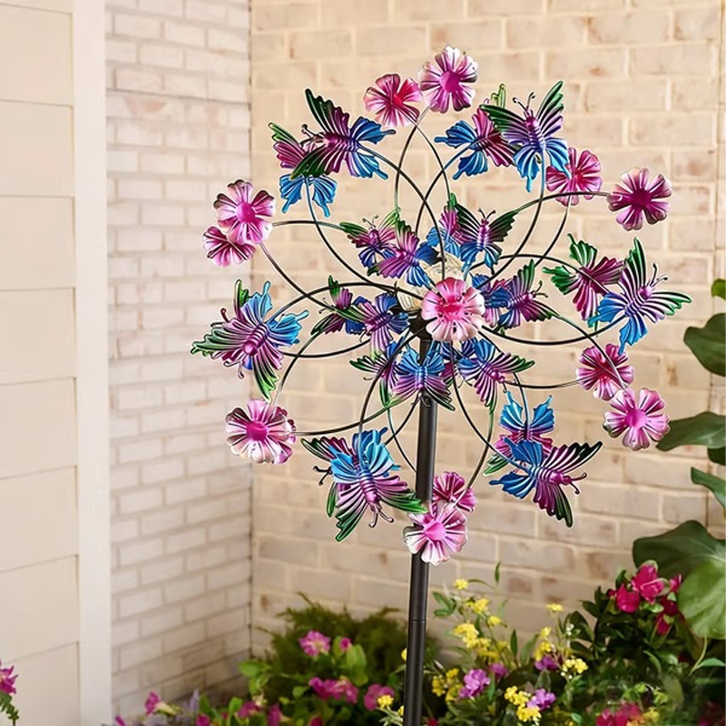 🌸Spring Sale 40% OFF🌬️🎡 Solar-Powered Wind Spinner for Garden