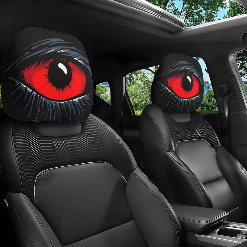 ⏳Limited-time 50% off⏰Spooky Red Eye Car Headrest Cover👁️‍🗨️🚗