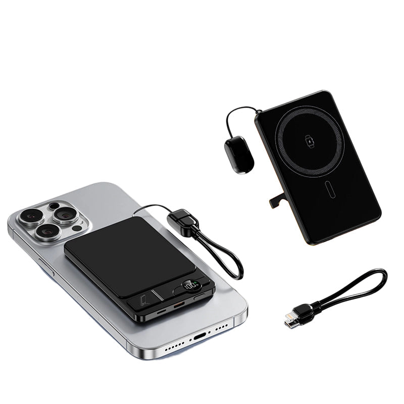 22.5W power bank – magnetic, slim, charges 3 devices at once!