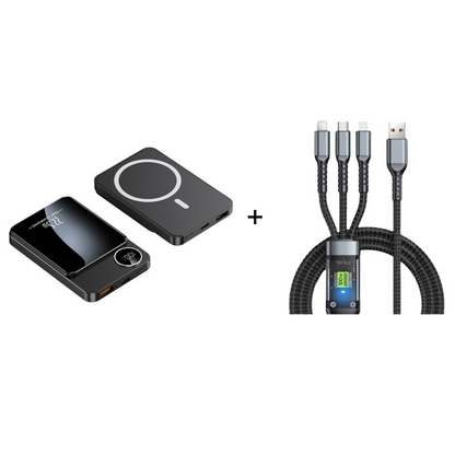 22.5W power bank – magnetic, slim, charges 3 devices at once!
